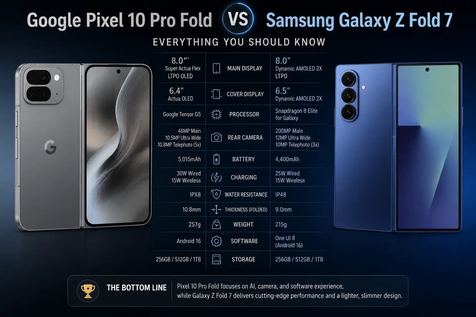 Google Pixel 10 Pro Fold vs Samsung Galaxy Z Fold 7 — The Complete