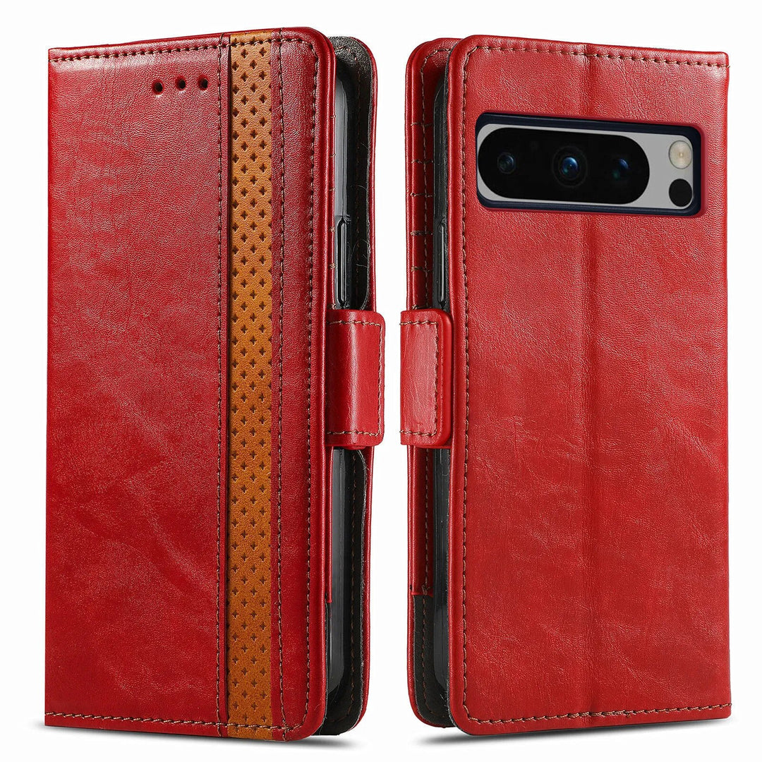 Premium Leather Case with Multifunction Wallet For Google Pixel 8 Series - The Pixel Store
