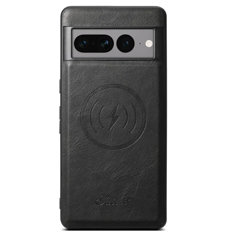 Magnetic Leather Case with Wallet For Google Pixel Series - The Pixel Store