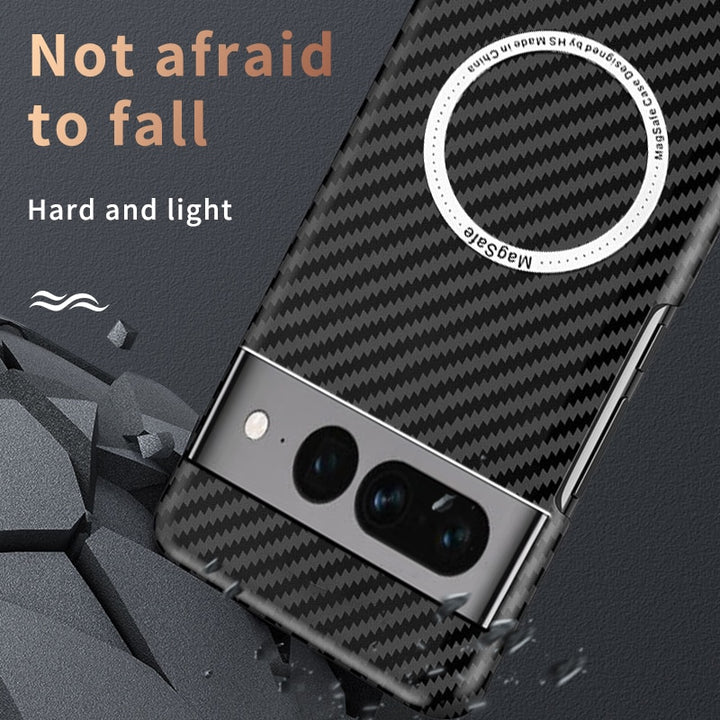 Wireless Carbon Fiber Phone Case For Google Pixel 7 - The Pixel Store