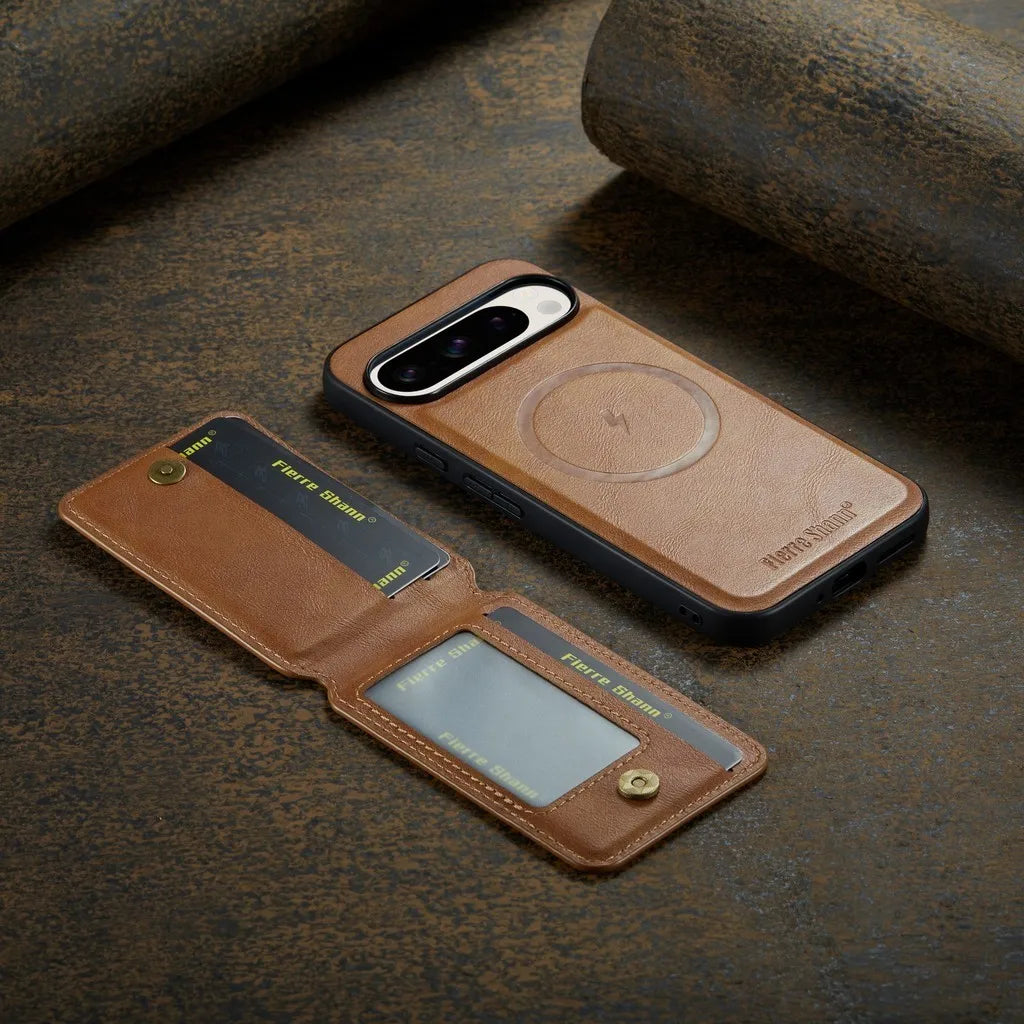 Leather Case with Wallet For Google Pixel 9 Series - The Pixel Store