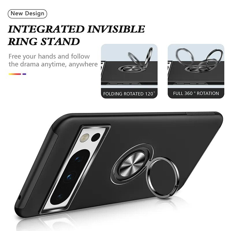 Armor Shockproof Case with Ring Stand For Google Pixel 8 Series - The Pixel Store