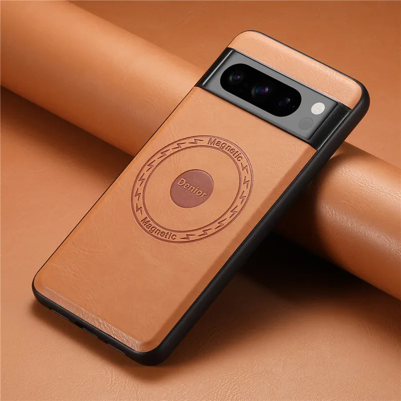 Magnetic Leather Case with Wallet For Google Pixel Series - The Pixel Store