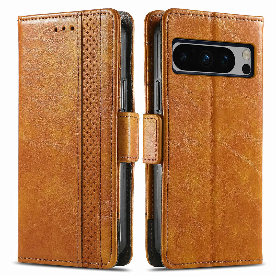 Premium Leather Case with Multifunction Wallet For Google Pixel 8 Series - The Pixel Store