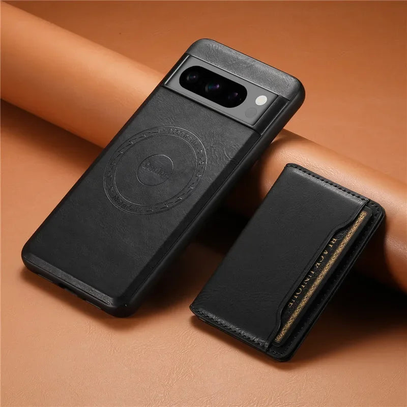 Magsafe Leather Case with Wallet For Pixel Series - The Pixel Store