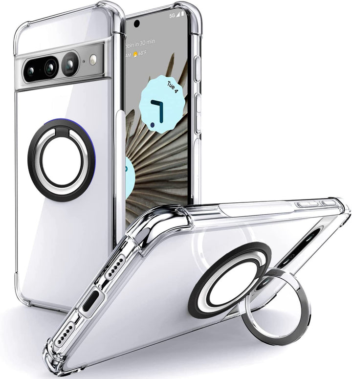 Ring Holder Shockproof Phone Case For Google Pixel 7 Pro - The Pixel Store
