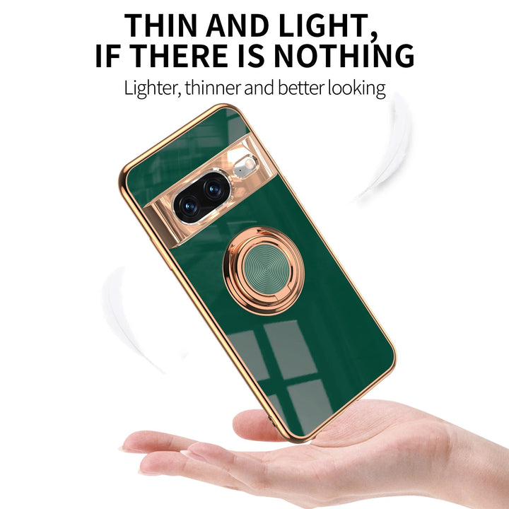 Luxury Electroplating Case with Ring Holder For Google Pixel 8 Series - The Pixel Store
