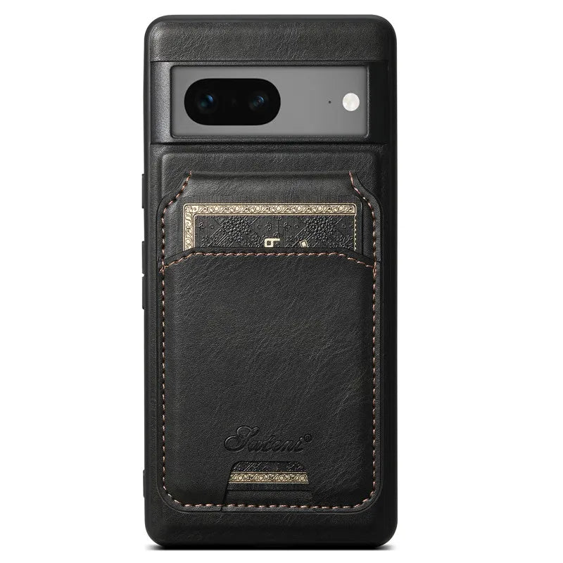 Magnetic Leather Case with Wallet For Google Pixel Series - The Pixel Store