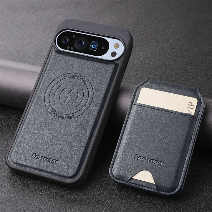 Magnetic Leather Case with Wallet For Google Pixel Series - The Pixel Store