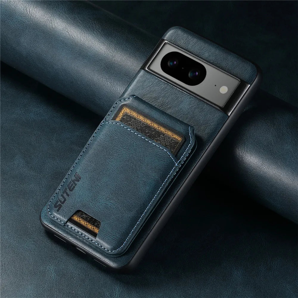Leather Wallet Case with Card Holder for Google Pixel 8 Series - The Pixel Store