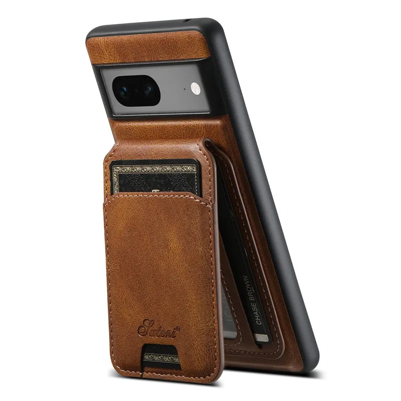 Leather Magsafe Case with Wallet For Pixel Series - The Pixel Store