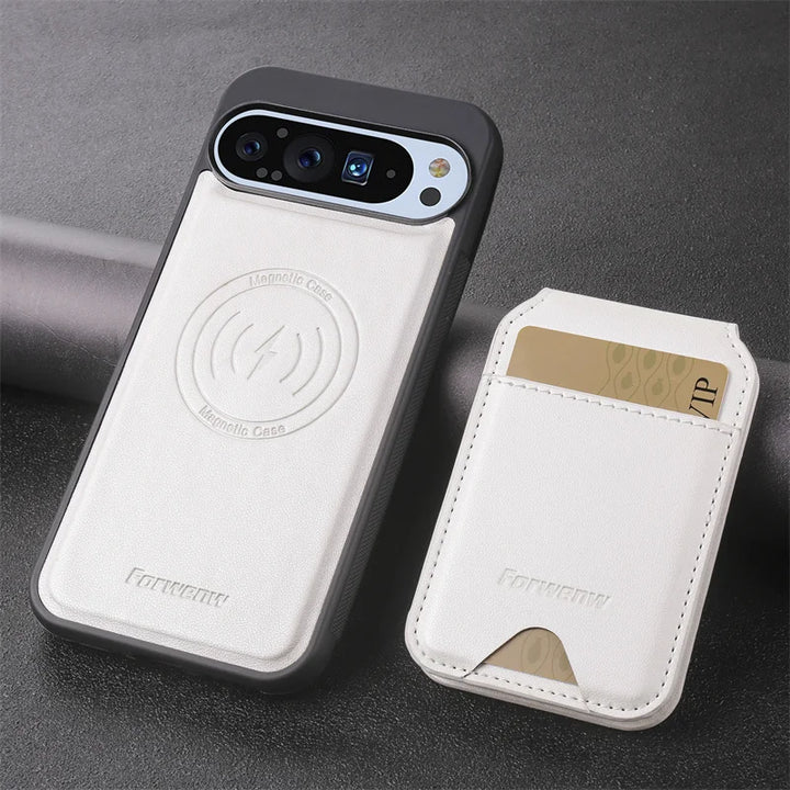 Magnetic Leather Case with Wallet For Google Pixel Series - The Pixel Store