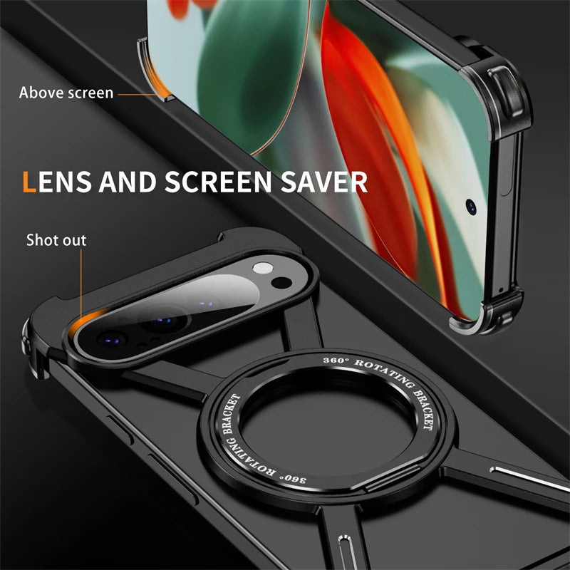 Metal Ring Kickstand Case