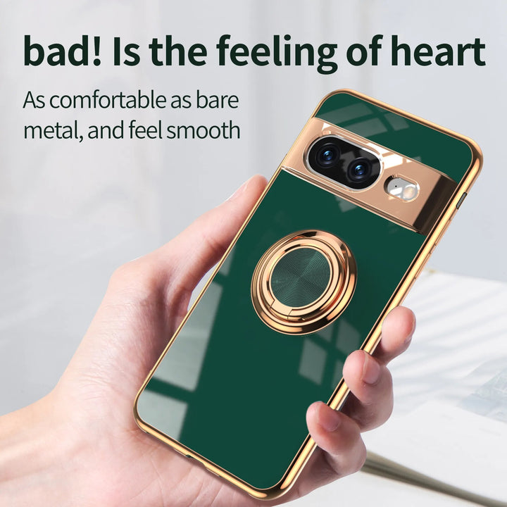 Luxury Electroplating Case with Ring Holder For Google Pixel 8 Series - The Pixel Store