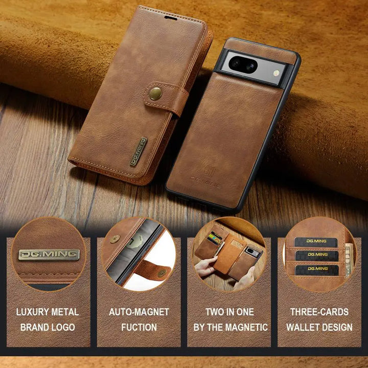 Detachable Magnetic Leather Wallet Case for Google Pixel Series - The Pixel Store