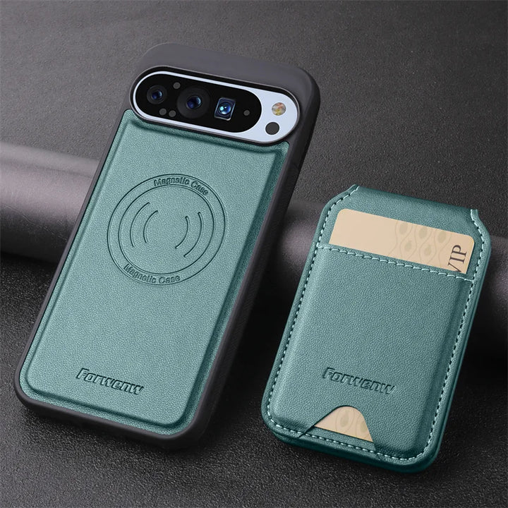 Magnetic Leather Case with Wallet For Google Pixel Series - The Pixel Store