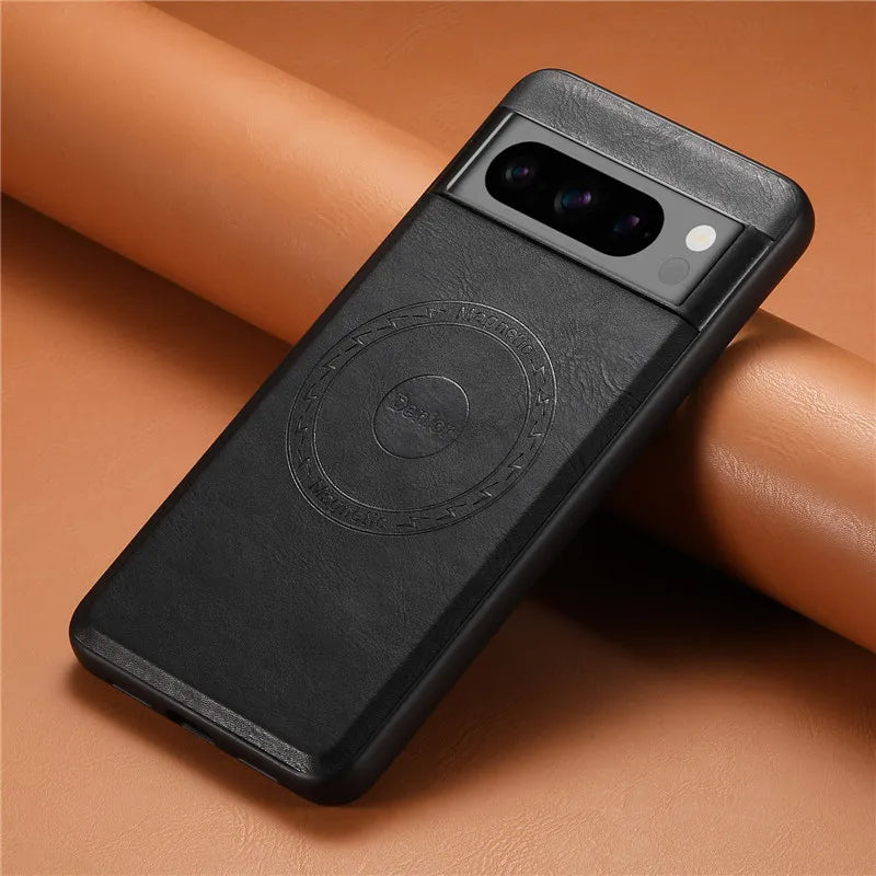 Magnetic Leather Case with Wallet For Google Pixel Series - The Pixel Store