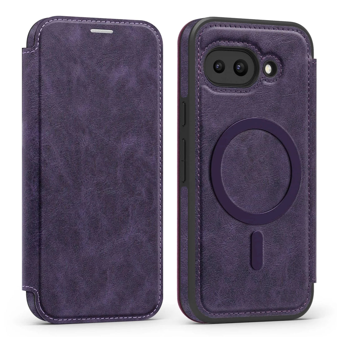 Magnetic Leather Case with Card Holder For Google Pixel Series - The Pixel Store