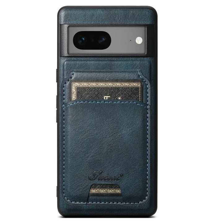 Magnetic Leather Case with Wallet For Google Pixel Series - The Pixel Store