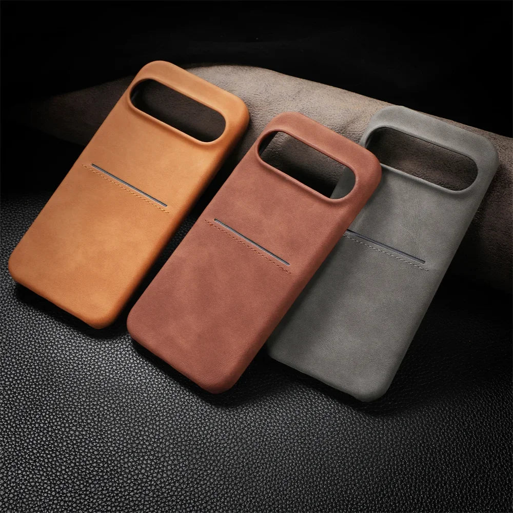 Premium Leather Card Holder Case - The Pixel Store