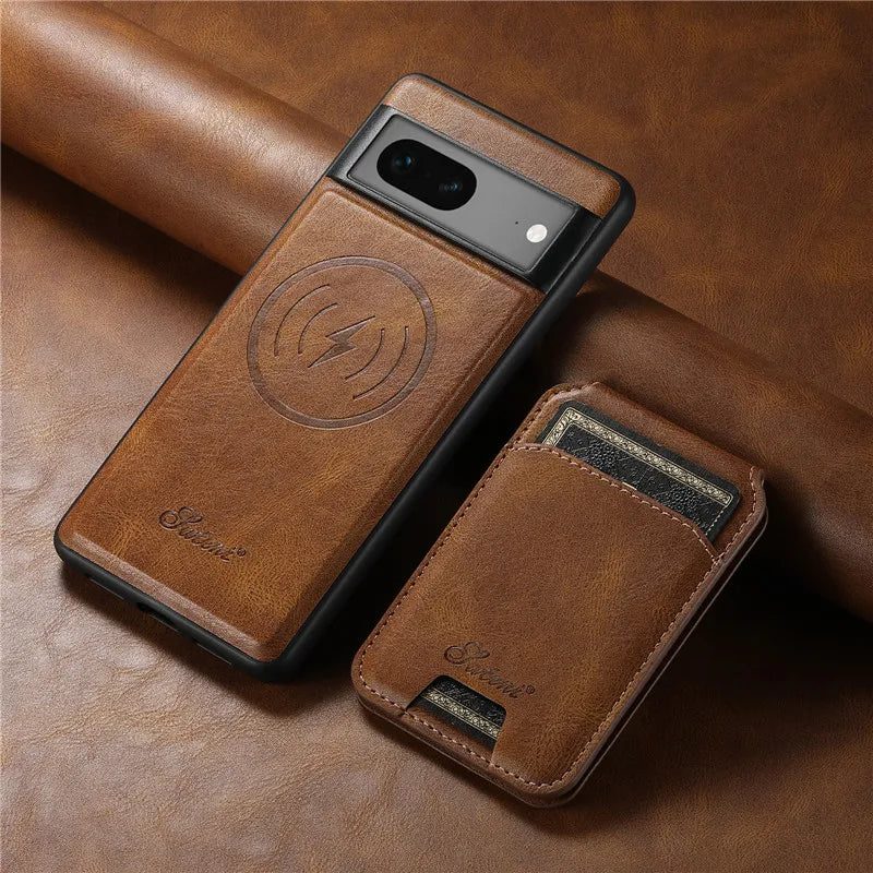 Leather Magsafe Case with Wallet For Pixel Series - The Pixel Store