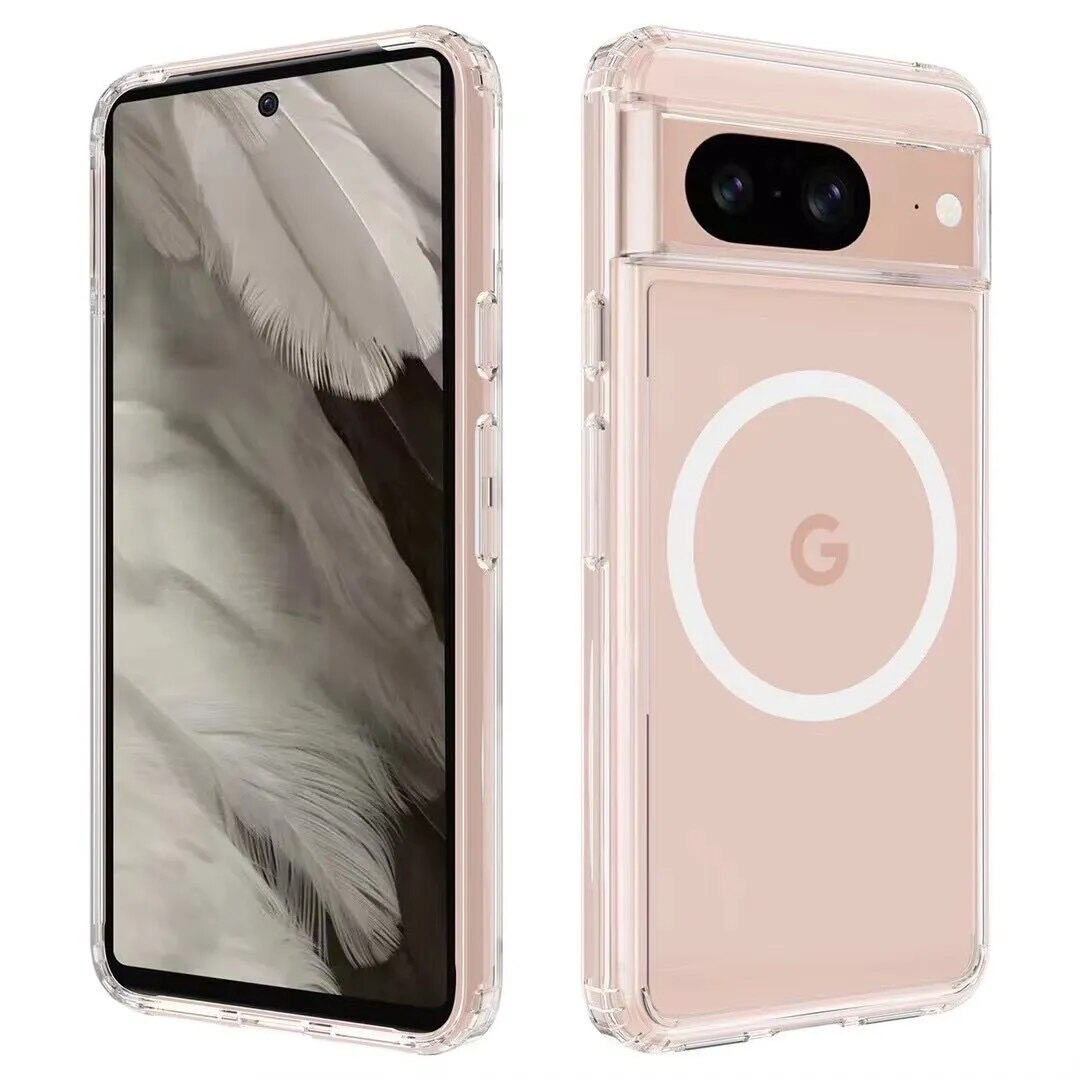 Transparent Magnetic Wireless charging Case For Google Pixel 8 Series - The Pixel Store