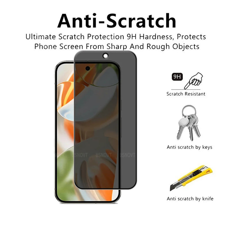 Privacy Tempered Glass + Camera Lens Protector