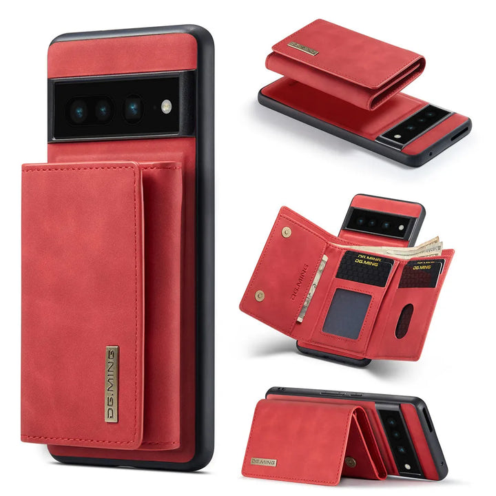 2 in 1 Magnetic Leather Case with Detachable Wallet For Google Pixel Series - The Pixel Store