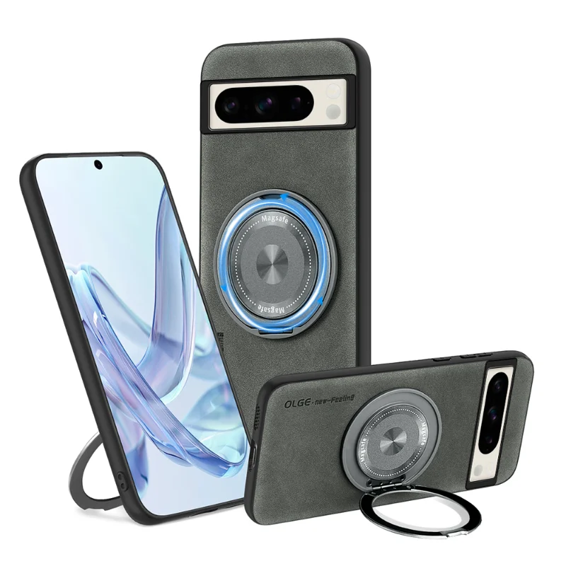 Leather Magnetic Case with Bracket - The Pixel Store