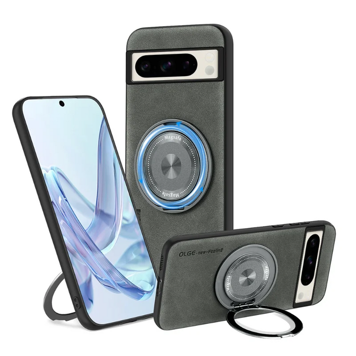 Leather Magnetic Case with Bracket - The Pixel Store