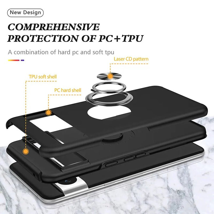 Armor Shockproof Case with Ring Stand For Google Pixel 8 Series - The Pixel Store
