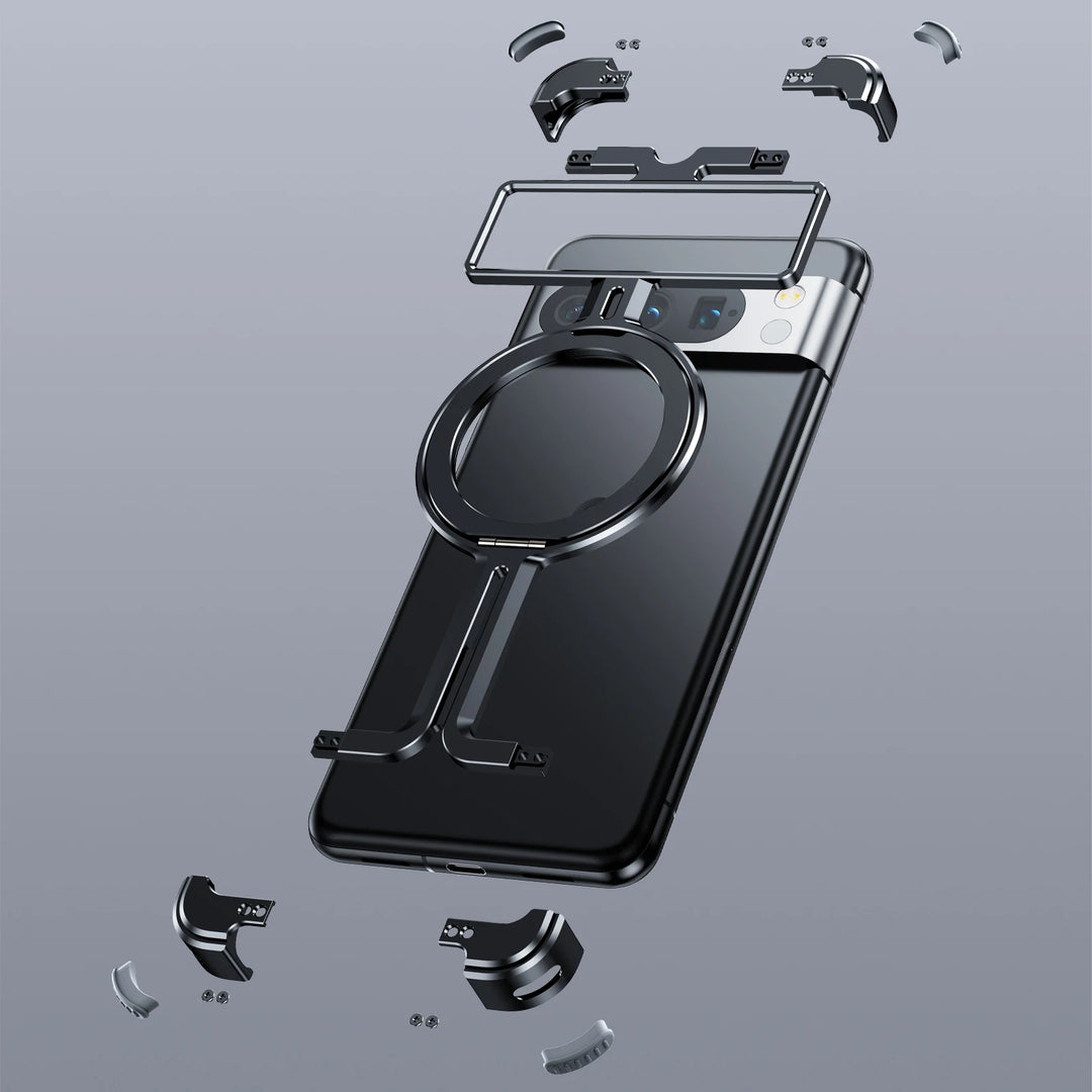 Shockproof Metal Case with Magnetic Ring Stand For Google Pixel 8 Series - The Pixel Store