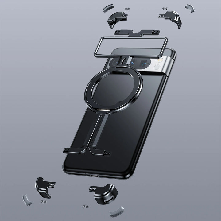 Shockproof Metal Case with Magnetic Ring Stand For Google Pixel 8 Series - The Pixel Store
