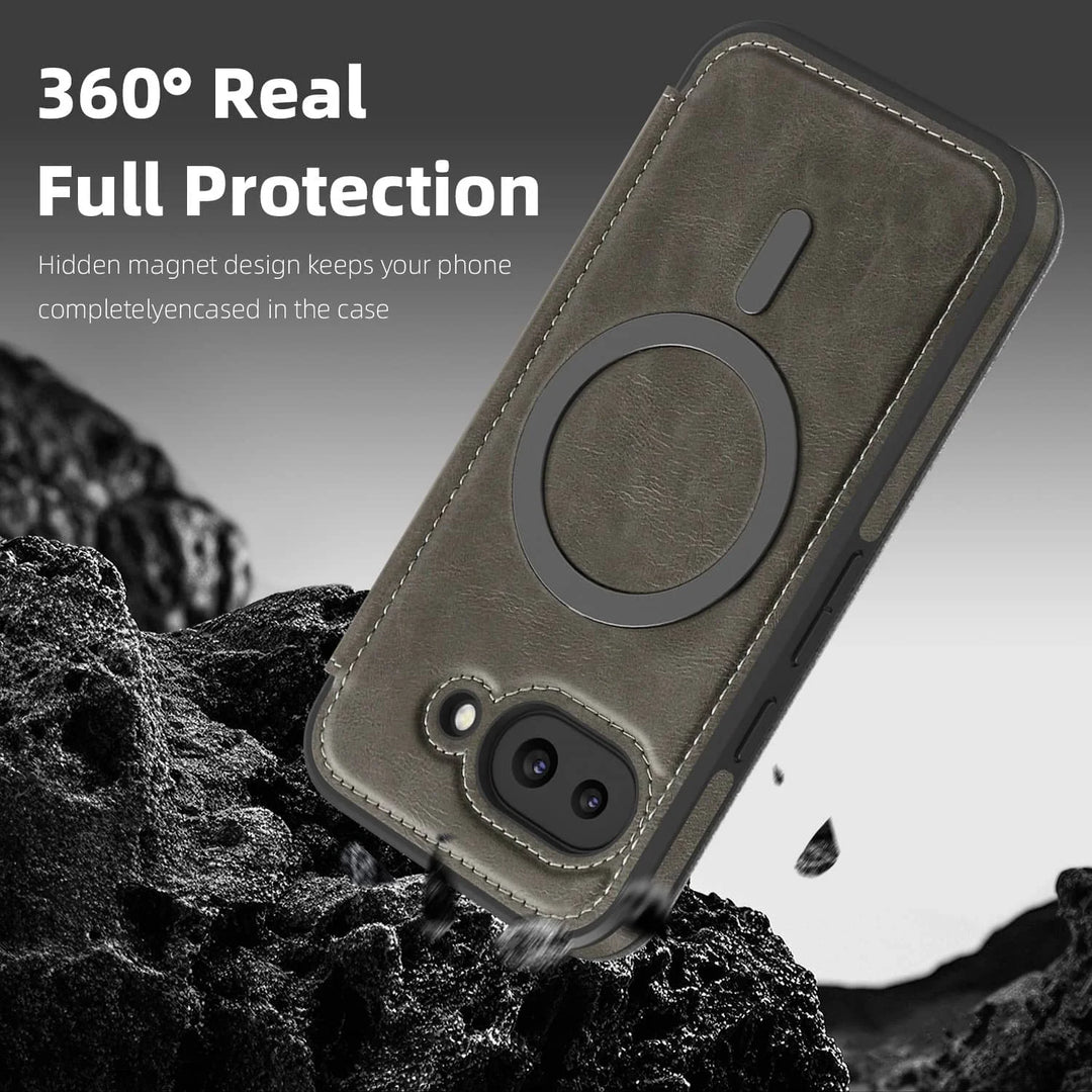 Magnetic Leather Case with Card Holder For Google Pixel Series - The Pixel Store