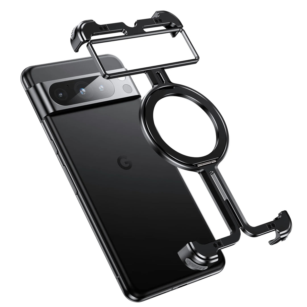 Shockproof Metal Case with Magnetic Ring Stand For Google Pixel 8 Series - The Pixel Store