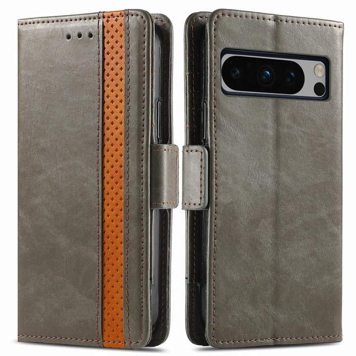 Premium Leather Case with Multifunction Wallet For Google Pixel 8 Series - The Pixel Store
