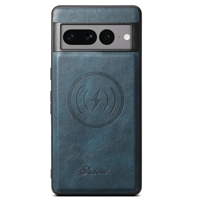 Magnetic Leather Case with Wallet For Google Pixel Series - The Pixel Store