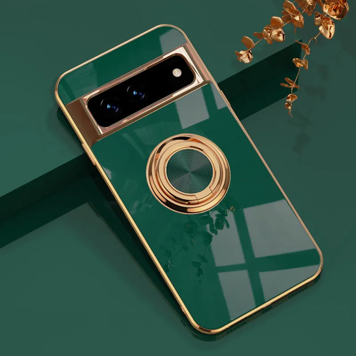 Luxury Electroplating Case with Ring Holder For Google Pixel 8 Series