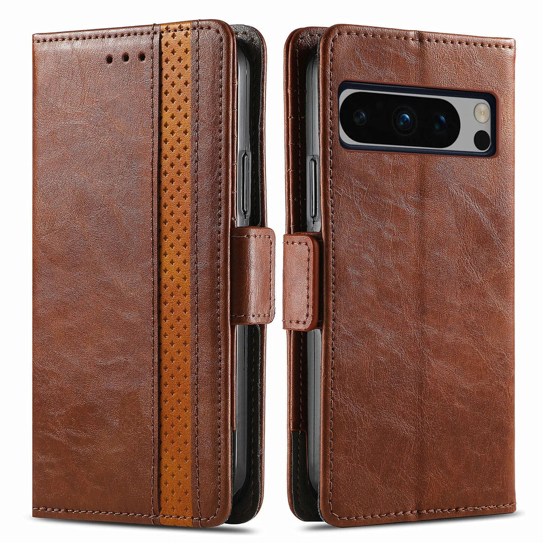 Premium Leather Case with Multifunction Wallet For Google Pixel 8 Series - The Pixel Store