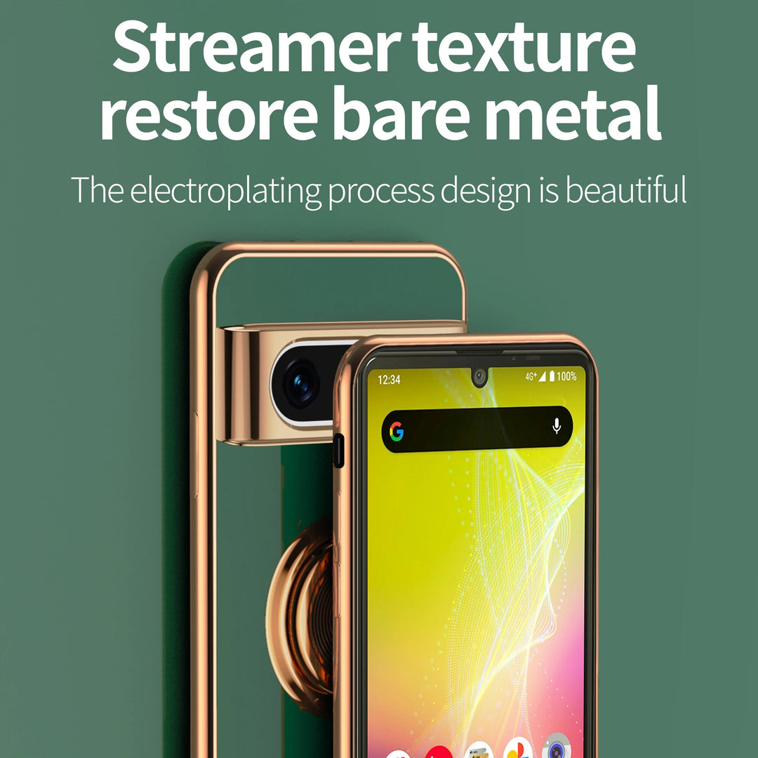 Luxury Electroplating Case with Ring Holder For Google Pixel 8 Series - The Pixel Store