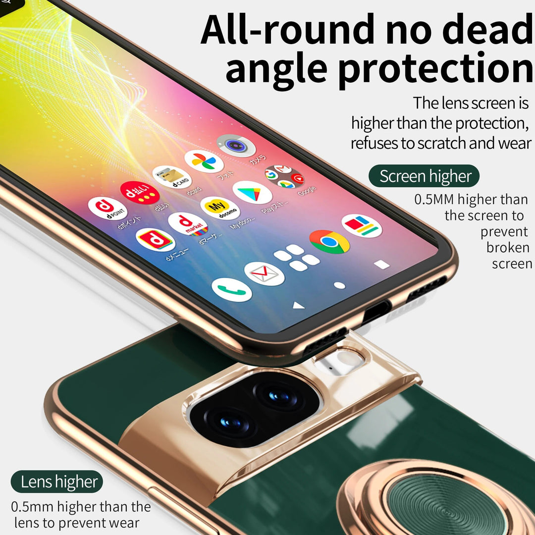 Luxury Electroplating Case with Ring Holder For Google Pixel 8 Series - The Pixel Store