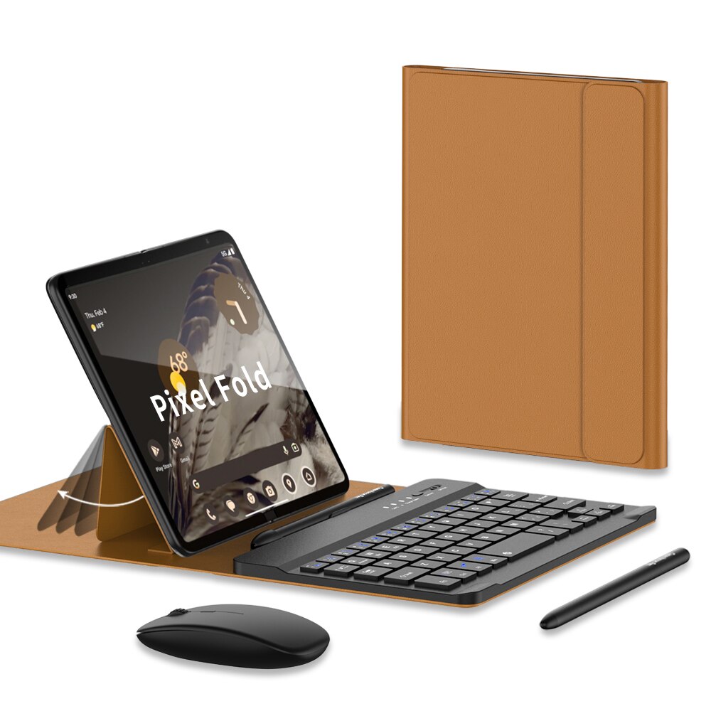 3 in 1 Premium Pixel Fold Case With Wireless Keyboard & Mouse - The Pixel Store