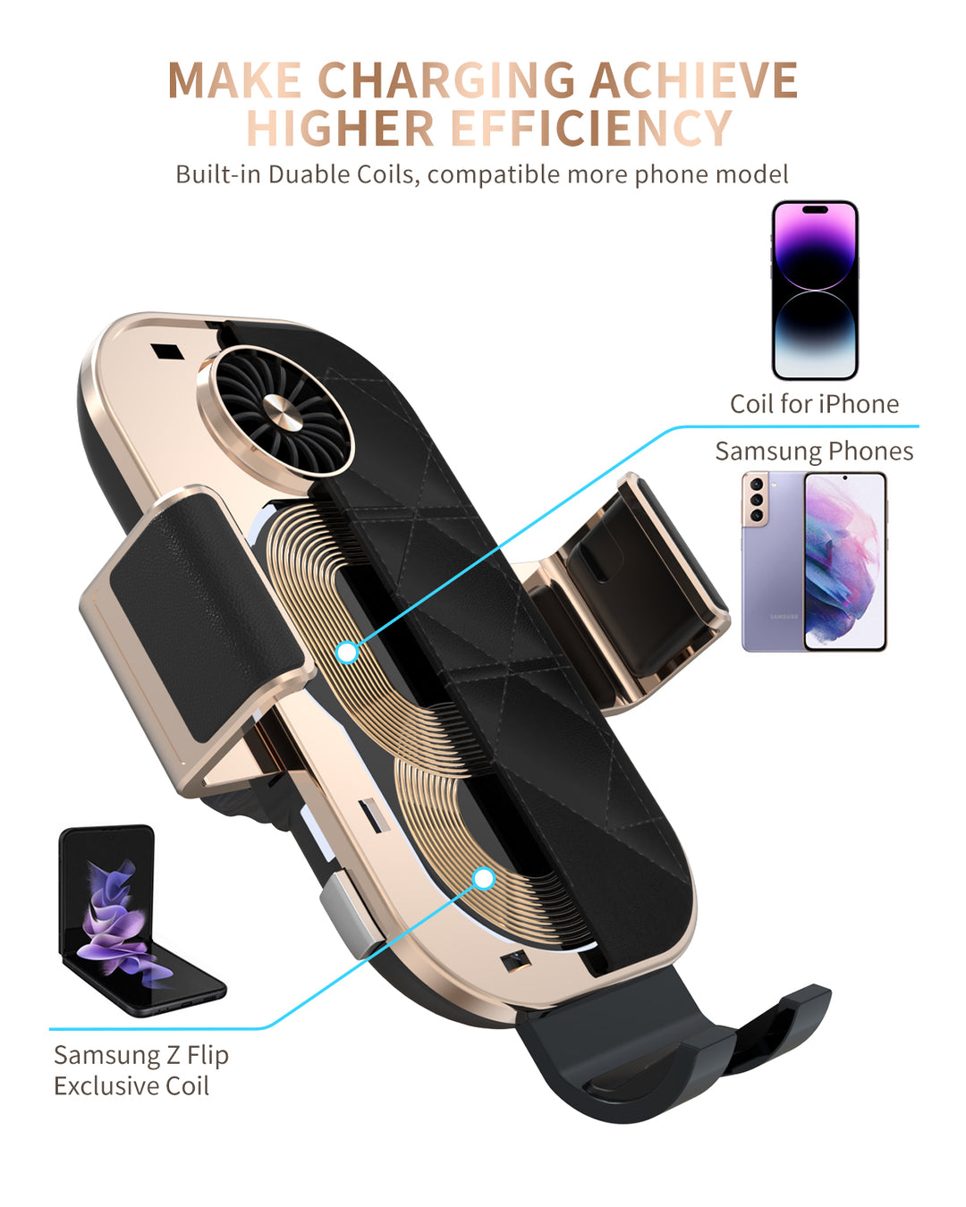AUTO CLAMPING CAR WIRELESS CHARGER FOR PIXEL SERIES