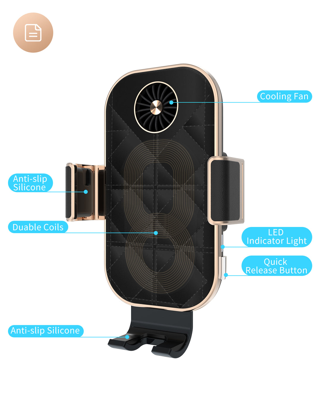 AUTO CLAMPING CAR WIRELESS CHARGER FOR PIXEL SERIES