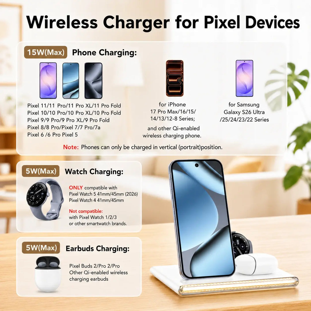 3-in-1 Wireless Charging Station For Pixel Series