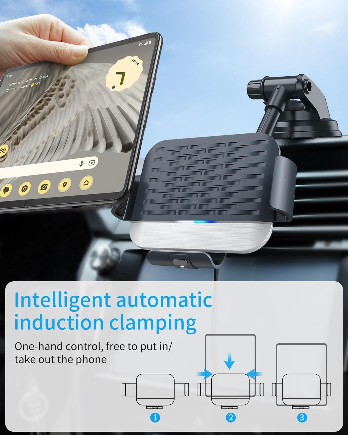 BuyBits Permanent Car Van Truck Dash - Console Mount Holder for Google Pixel 3 XL (sku 43732)
