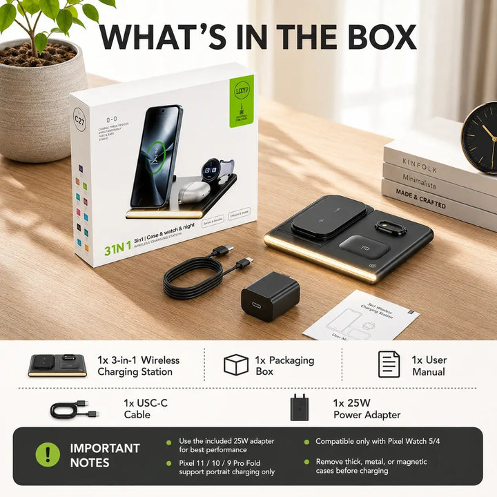 3-in-1 Wireless Charging Station For Pixel Series