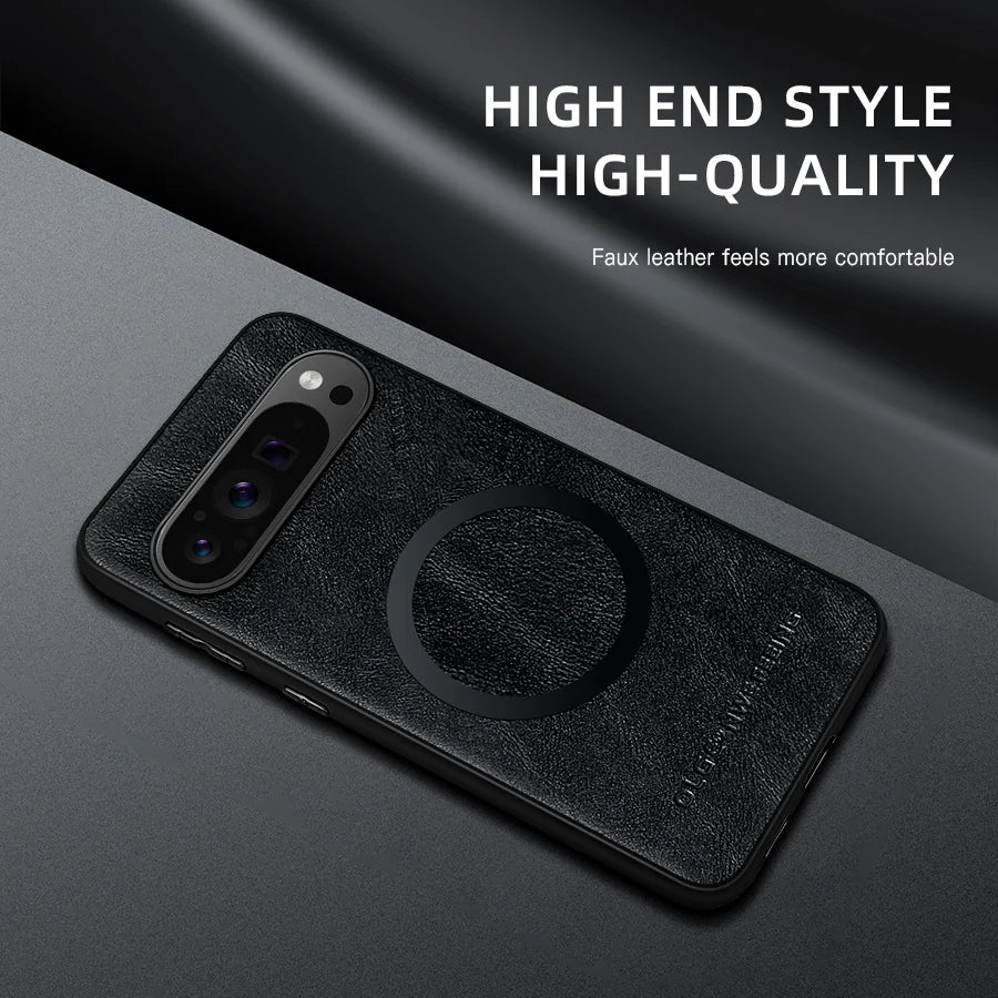 Anti-Fingerprint Leather Magnetic Case