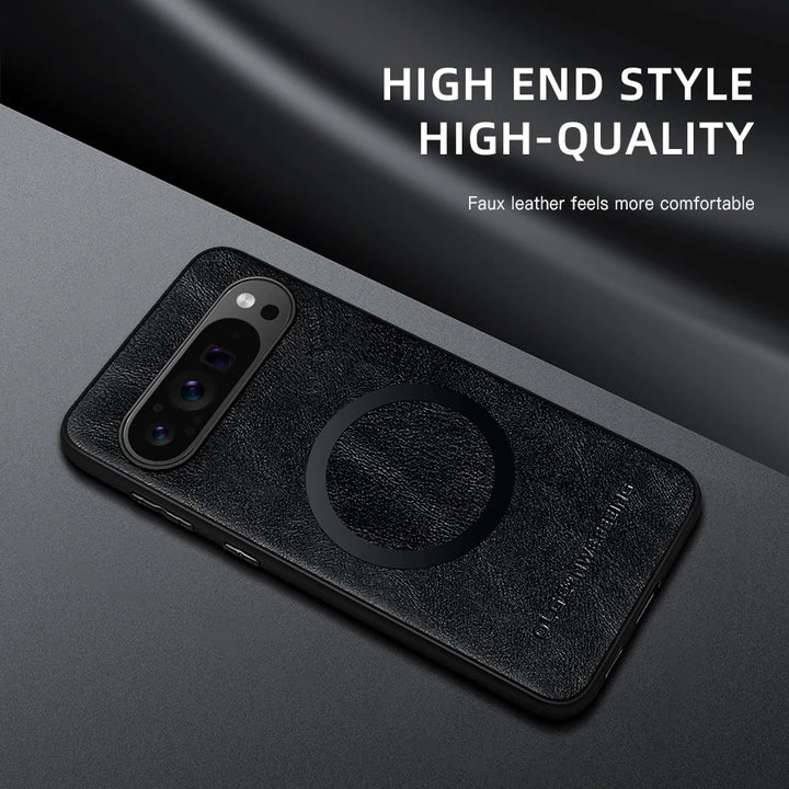 Anti-Fingerprint Leather Magnetic Case
