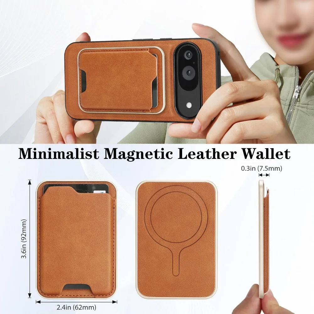 Magnetic Leather Wallet Case